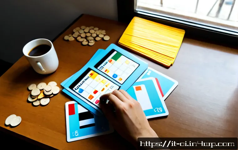 인과관계 추론 훈련의 데이터 시나리오 구성 - Photorealistic overhead view of an Italian data analyst arranging color-coded blank scenario cards, ...